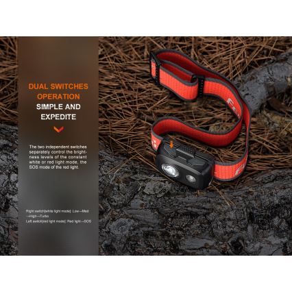 Fenix HL16V2PIN - LED Headlamp LED/3xAAA IP66 450 lm 200 h pink