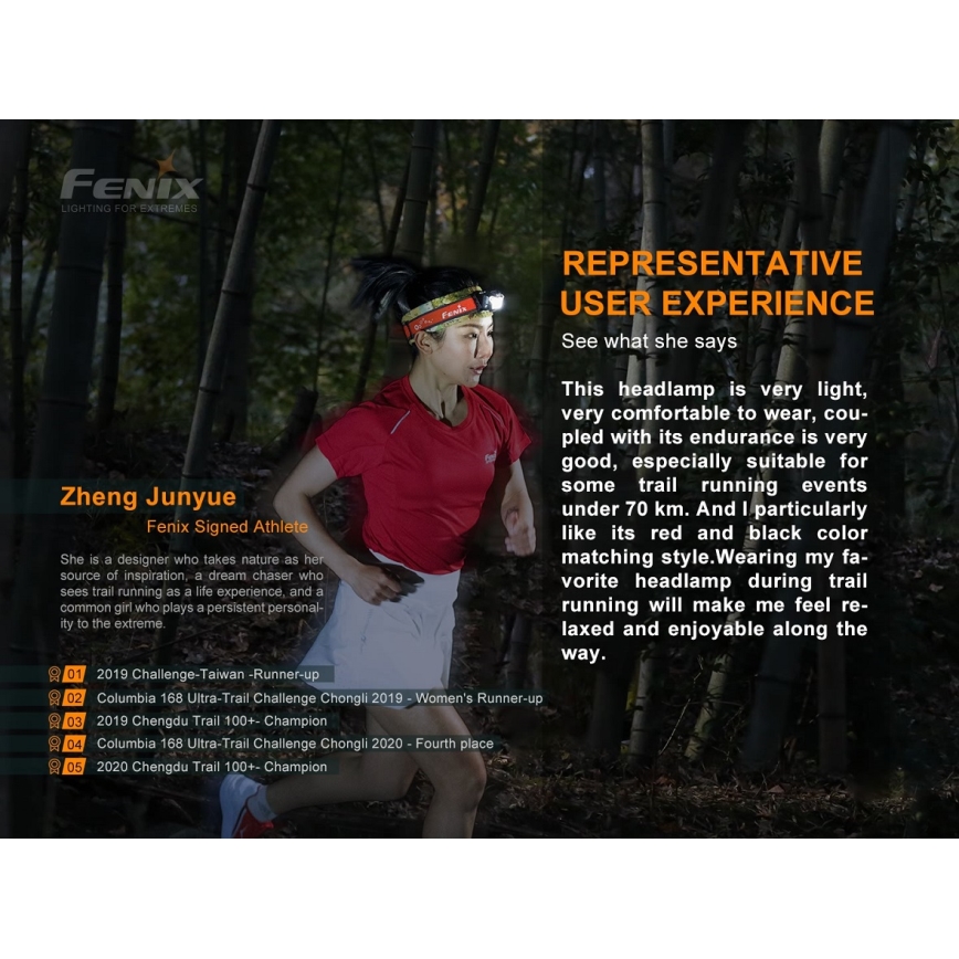 Fenix HL18RTRAIL - LED Rechargeable headlamp LED/3xAAA IP66 500 lm 300 hrs