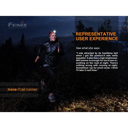 Fenix HL18RTRAIL - LED Rechargeable headlamp LED/3xAAA IP66 500 lm 300 hrs