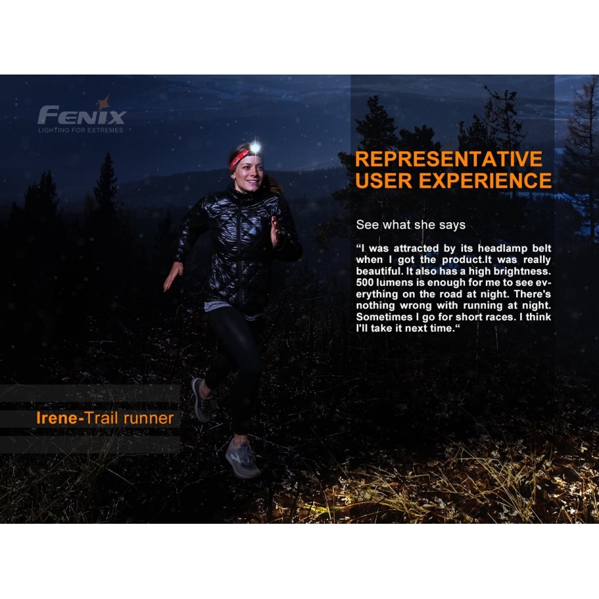 Fenix HL18RTRAIL - LED Rechargeable headlamp LED/3xAAA IP66 500 lm 300 hrs