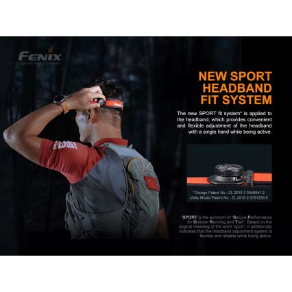 Fenix HL18RTRAIL - LED Rechargeable headlamp LED/3xAAA IP66 500 lm 300 hrs