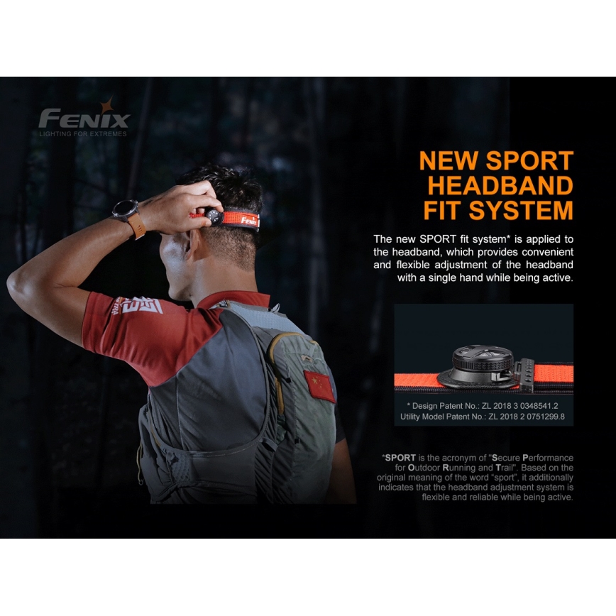 Fenix HL18RTRAIL - LED Rechargeable headlamp LED/3xAAA IP66 500 lm 300 hrs