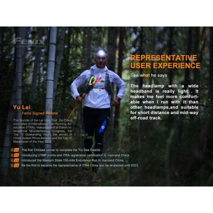 Fenix HL18RTRAIL - LED Rechargeable headlamp LED/3xAAA IP66 500 lm 300 hrs