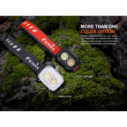 Fenix HL18RTV20BLC - LED Dimmable rechargeable headlamp LED/USB IP66 800 lm 160 h black/orange