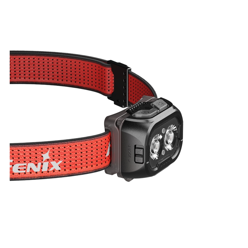 Fenix HL18RTV20BLC - LED Dimmable rechargeable headlamp LED/USB IP66 800 lm 160 h black/orange