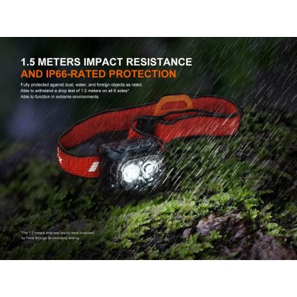 Fenix HL18RTV20WHT - LED Dimmable rechargeable headlamp LED/USB IP66 800 shiny 160 h white/black