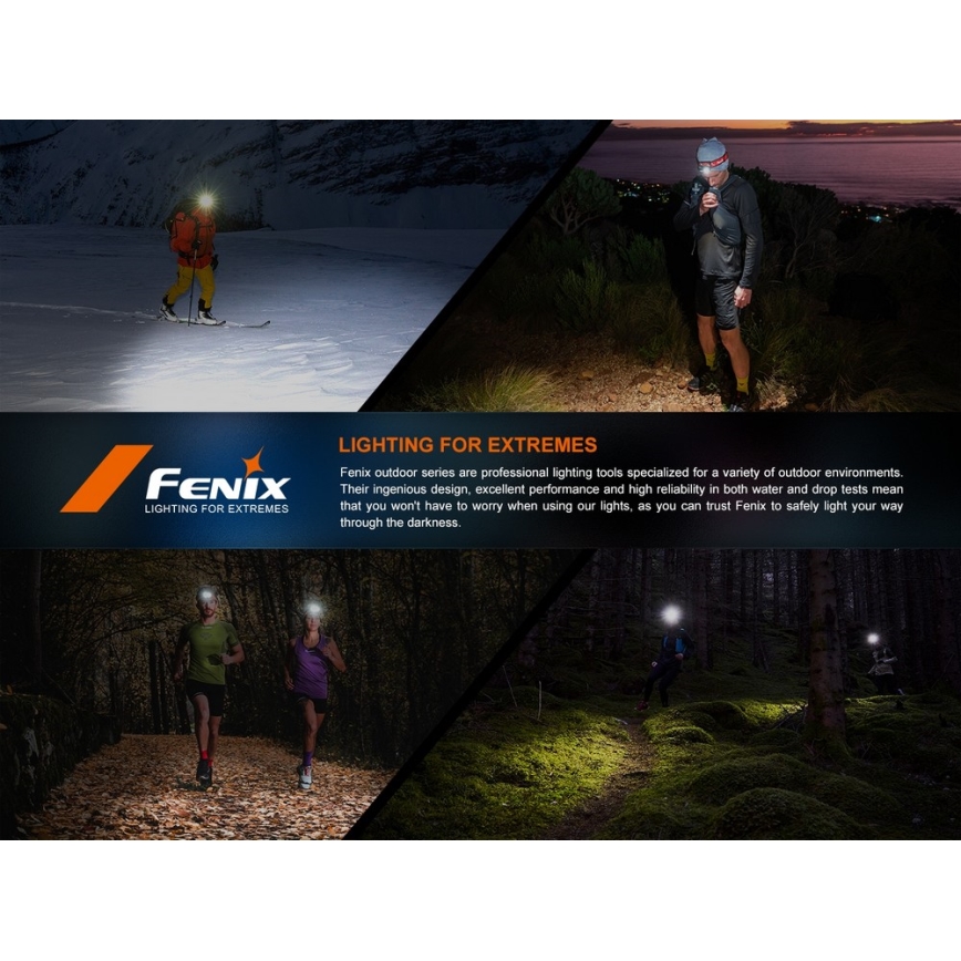 Fenix HL18RTV20WHT - LED Dimmable rechargeable headlamp LED/USB IP66 800 shiny 160 h white/black