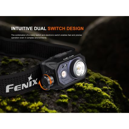 Fenix HL45R - LED Dimmable rechargeable focusing headlamp LED/USB IP66 1000 shiny 240 h black