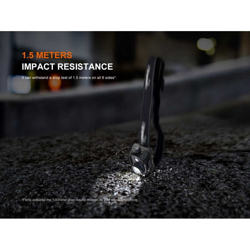 Fenix HL45R - LED Dimmable rechargeable focusing headlamp LED/USB IP66 1000 shiny 240 h black