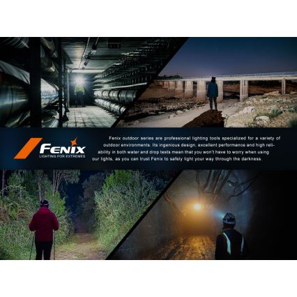 Fenix HL45R - LED Dimmable rechargeable focusing headlamp LED/USB IP66 1000 shiny 240 h black