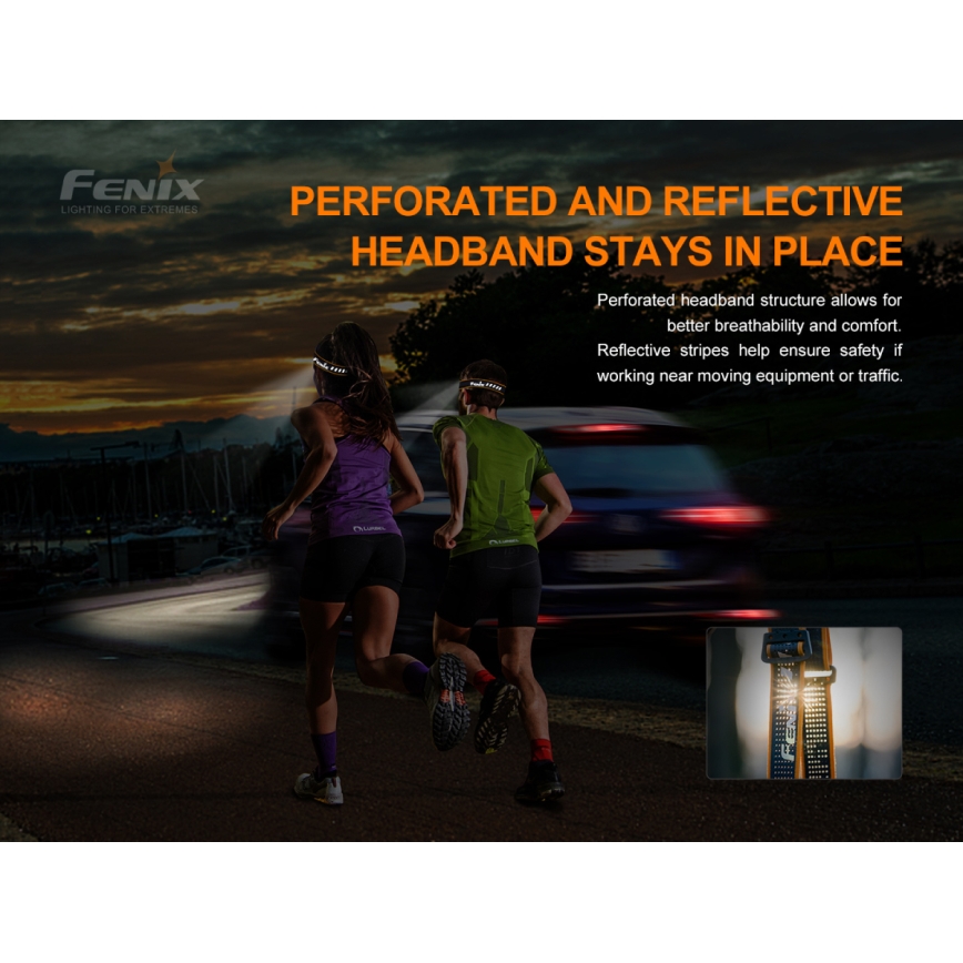 Fenix HM50RV20 - LED Rechargeable headlamp 3xLED/1xCR123A IP68 700 lm 120 hrs
