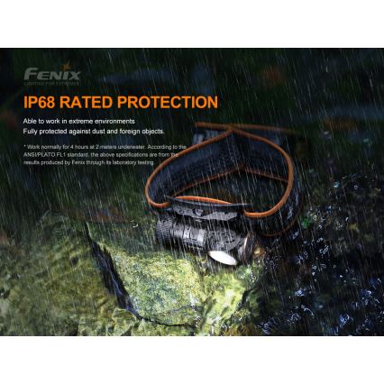 Fenix HM50RV20 - LED Rechargeable headlamp 3xLED/USB/1xCR123A IP68 700 shiny 120 h 700 mAh