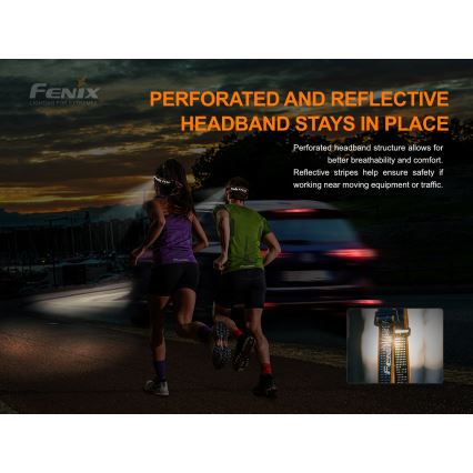 Fenix HM51RV20 - LED Rechargeable headlamp 3xLED/1xCR123A IP68 700 lm 120 hrs