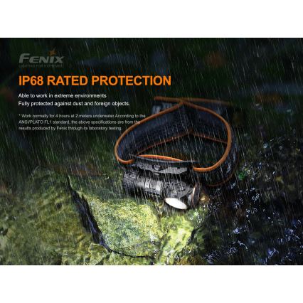 Fenix HM51RV20 - LED Rechargeable headlamp 3xLED/1xCR123A/USB IP68 700 shiny 120 h 700 m