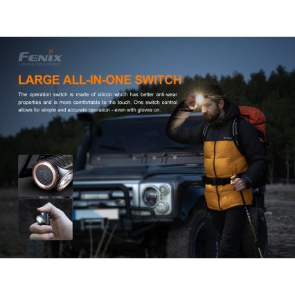 Fenix HM51RV20 - LED Rechargeable headlamp 3xLED/1xCR123A/USB IP68 700 shiny 120 h 700 m