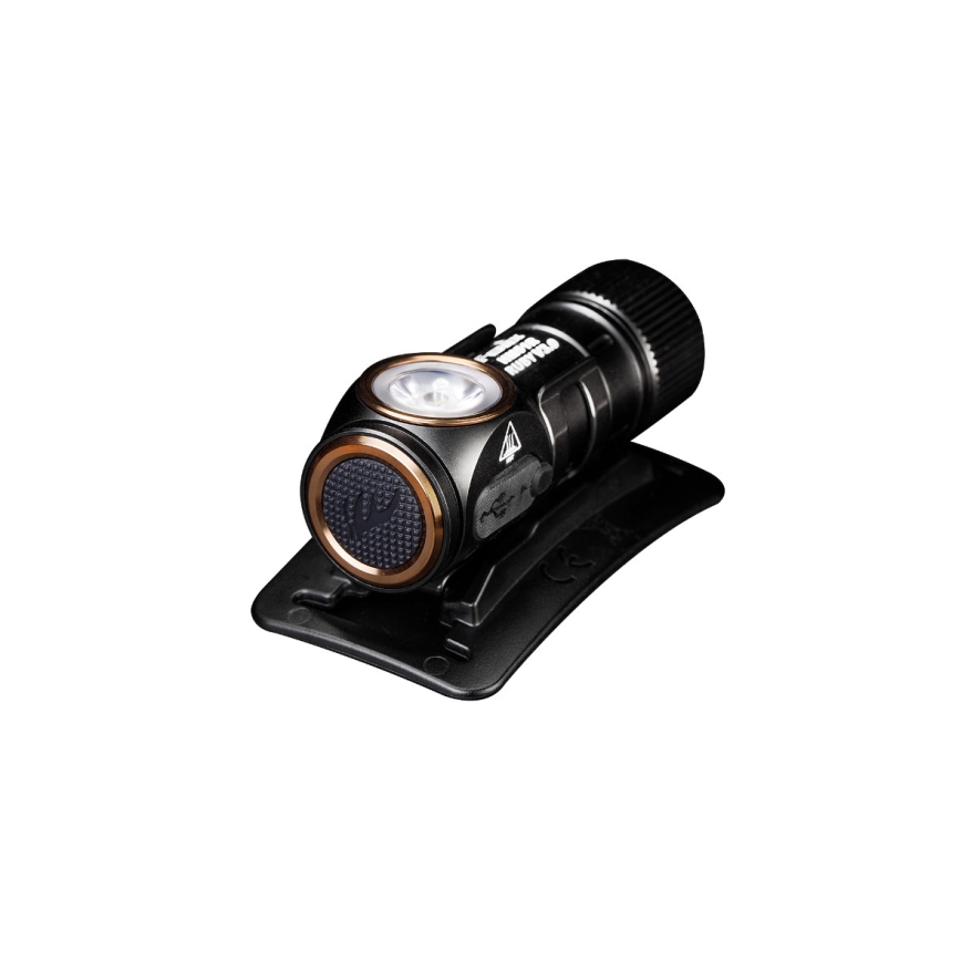 Fenix HM51RV30 - LED Dimmable Rechargeable Headlamp LED/USB/1xCR123A 950 mAh IP68 860 lm 125 h Orange