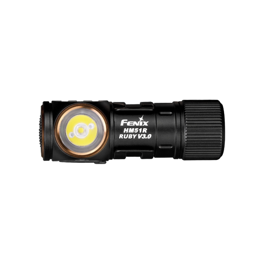 Fenix HM51RV30 - LED Dimmable Rechargeable Headlamp LED/USB/1xCR123A 950 mAh IP68 860 lm 125 h Orange