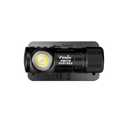 Fenix HM51RV3ABL - LED Dimmable Rechargeable Headlamp LED/USB/1xCR123A 950 mAh IP68 860 lm 125 h black