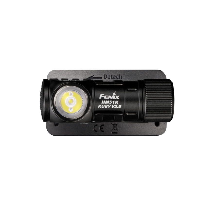 Fenix HM51RV3ABL - LED Dimmable Rechargeable Headlamp LED/USB/1xCR123A 950 mAh IP68 860 lm 125 h black