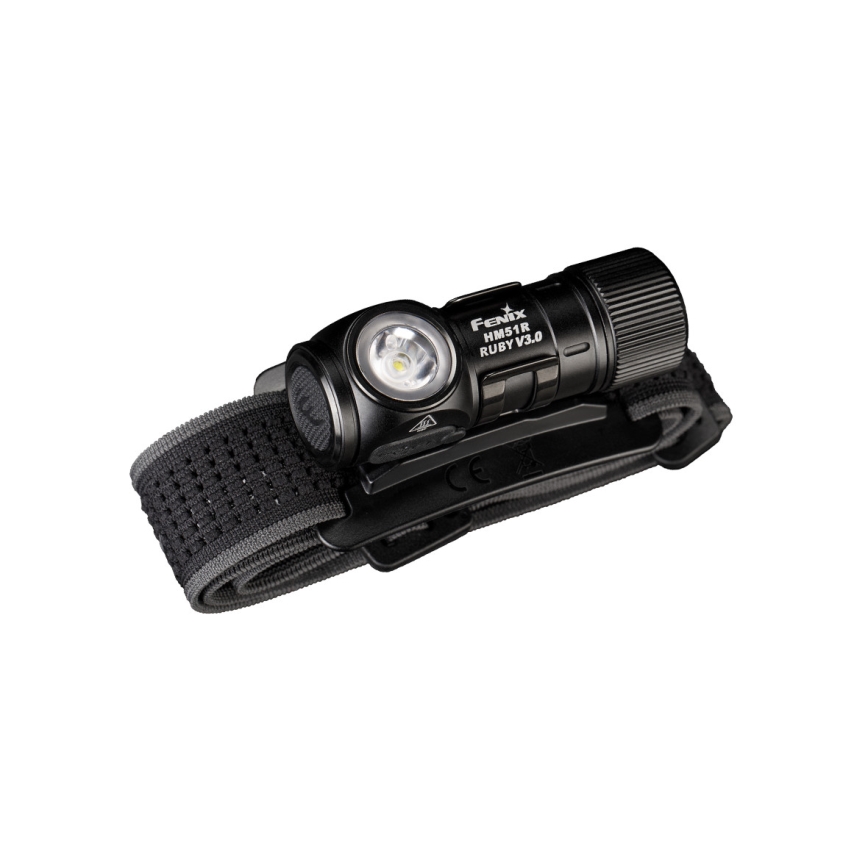 Fenix HM51RV3ABL - LED Dimmable Rechargeable Headlamp LED/USB/1xCR123A 950 mAh IP68 860 lm 125 h black