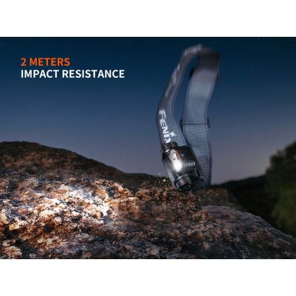 Fenix HM55RABL - LED Dimmable Rechargeable Headlamp LED/USB/1xCR123A 1600 mAh IP68 1200 lm 141.2 h Black