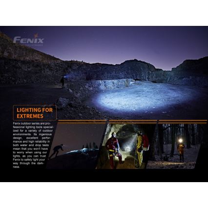 Fenix HM60R - LED Dimmable rechargeable headlamp 4xLED/2xCR123A IP68 1300 lm 300 h