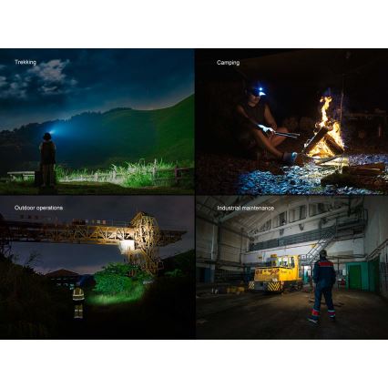 Fenix HM60RV20 - Dimmable LED Rechargeable Headlamp LED/USB 4000 mAh IP68 1600 lm 292 h Orange