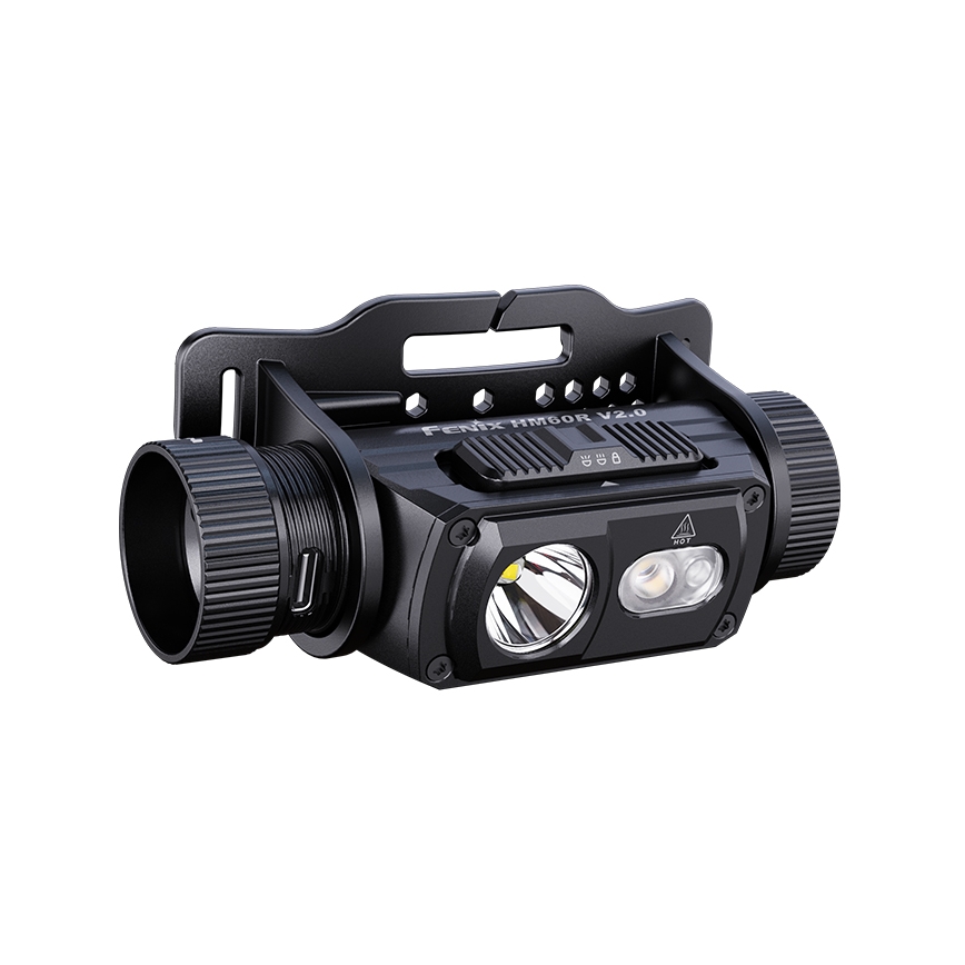 Fenix HM60RV20 - Dimmable LED Rechargeable Headlamp LED/USB 4000 mAh IP68 1600 lm 292 h Orange