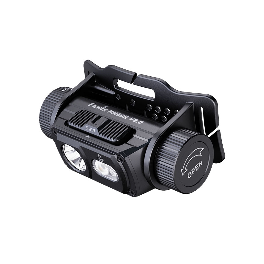Fenix HM60RV20 - Dimmable LED Rechargeable Headlamp LED/USB 4000 mAh IP68 1600 lm 292 h Orange