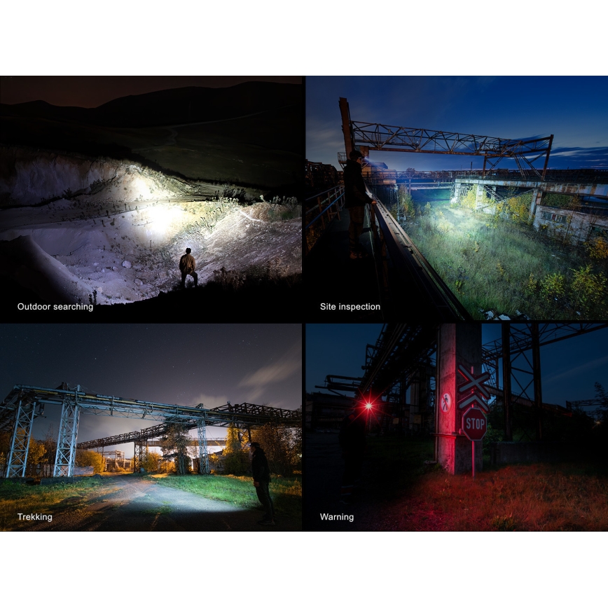 Fenix HM61RV30 - Dimmable Rechargeable LED Headlamp LED/USB/1xCR123A 4000 mAh IP68 1800 lm 400 h Black