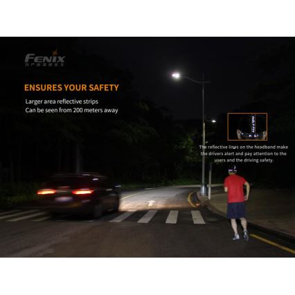 Fenix HM65R - LED echargeable headlamp 2xLED/2xCR123A IP68 1400 lm 300 hrs