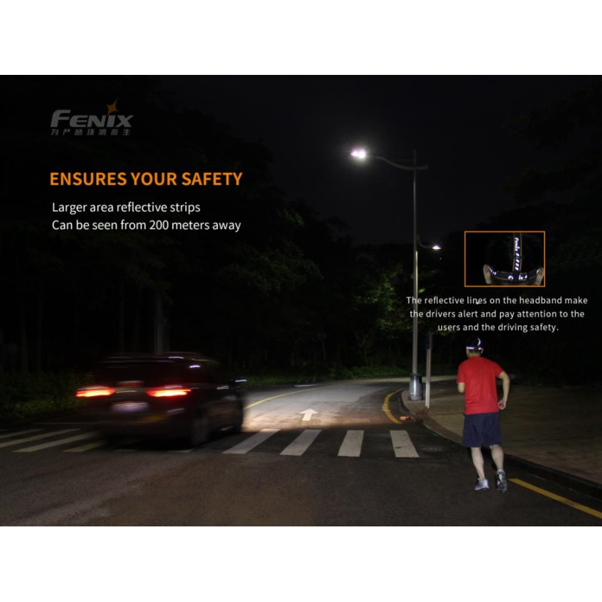 Fenix HM65R - LED echargeable headlamp 2xLED/2xCR123A IP68 1400 lm 300 hrs