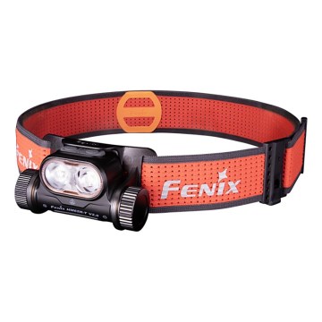 Fenix HM65RTV20BLC- LED Dimmable rechargeable headlamp LED/USB IP68 black/orange