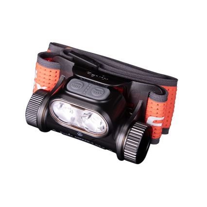 Fenix HM65RTV20BLC- LED Dimmable rechargeable headlamp LED/USB/2xCR123A IP68 3400 mAh black/orange