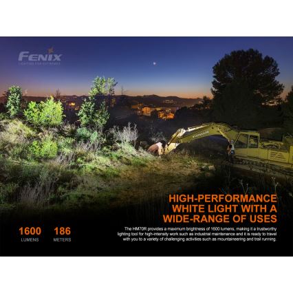 Fenix HM70R - LED Rechargeable headlamp 4xLED/1x21700 IP68 1600 shiny 800 h 5000 mAh