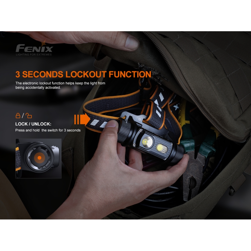 Fenix HM70R - LED Rechargeable headlamp 4xLED/1x21700 IP68 1600 shiny 800 h 5000 mAh
