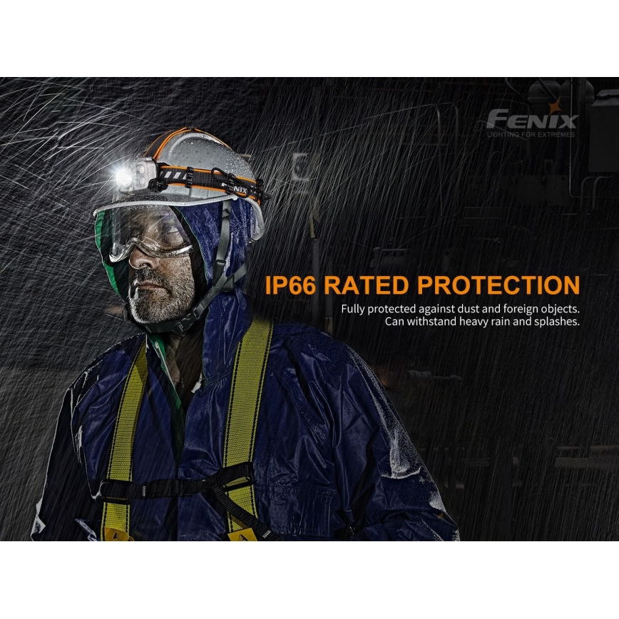 Fenix HP16R1250 - LED Rechargeable headlamp 3xLED/4xAA IP66 1250 lm 600 h