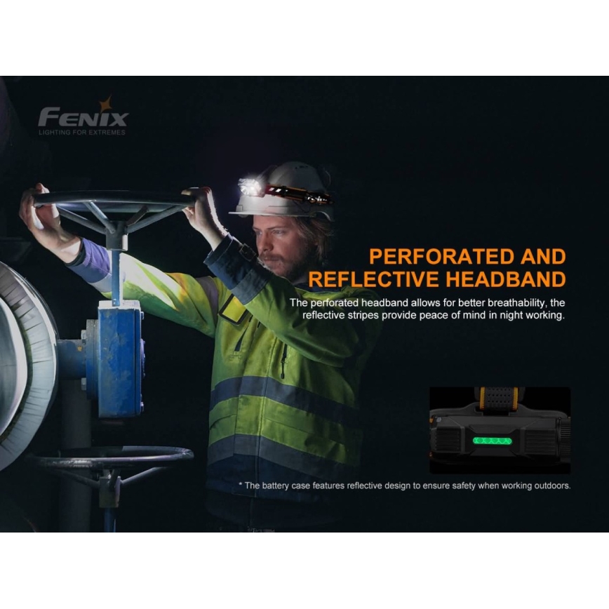Fenix HP25RV20 - LED Dimmable rechargeable headlamp 3xLED/1x21700 IP66 1600 lm 800 h