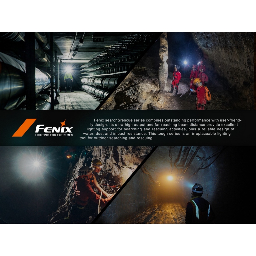 Fenix HP35R - Dimmable LED Rechargeable Headlamp LED/USB 5000 mAh IP66 4000 lm 500 h Black