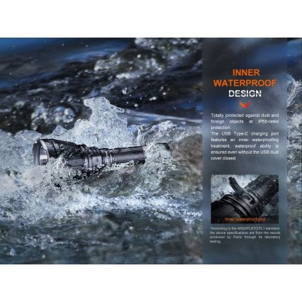 Fenix HT18R - LED Dimmable rechargeable flashlight LED/1x21700 IP68 2800 lm 42 h