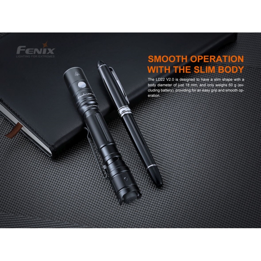 Fenix LD22V20 - LED Rechargeable flashlight LED/USB IP66 800 lm 220 hrs