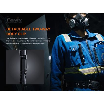 Fenix LD22V20 - LED Rechargeable flashlight LED/USB IP66 800 lm 220 hrs