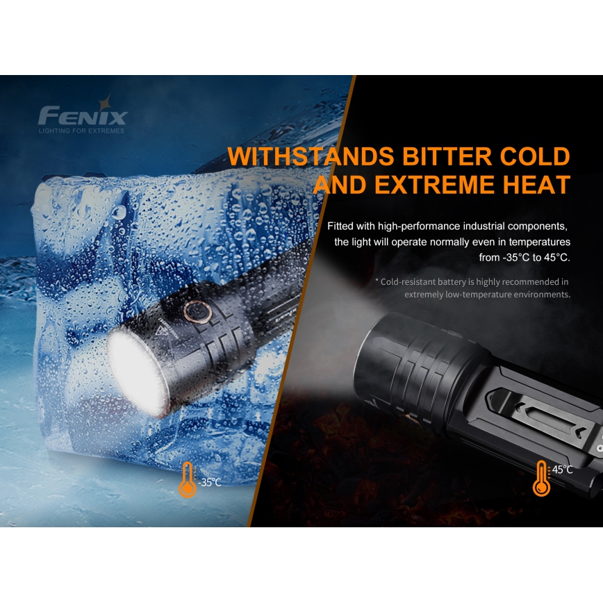Fenix LR35R - LED Rechargeable flashlight 6xLED/2x21700 4000 mAh IP68 10000 lm 80 hrs
