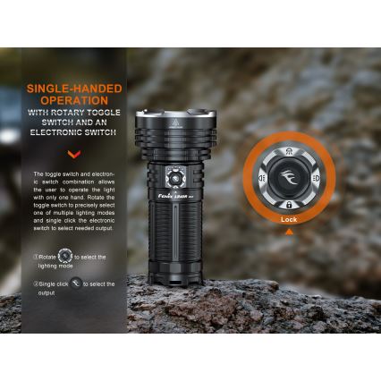 Fenix LR40RV20 - LED Rechargeable flashlight LED/USB IP68 15000 lm 177 h 5000 mAh