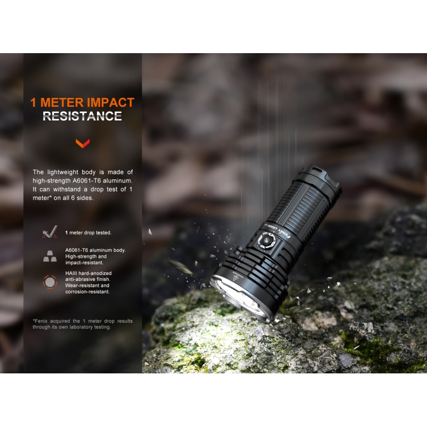 Fenix LR40RV20 - LED Rechargeable flashlight LED/USB IP68 15000 lm 177 h 5000 mAh