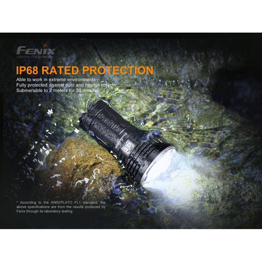 Fenix LR50R - LED Rechargeable flashlight 4xLED/USB IP68 12000 lm 58 hrs