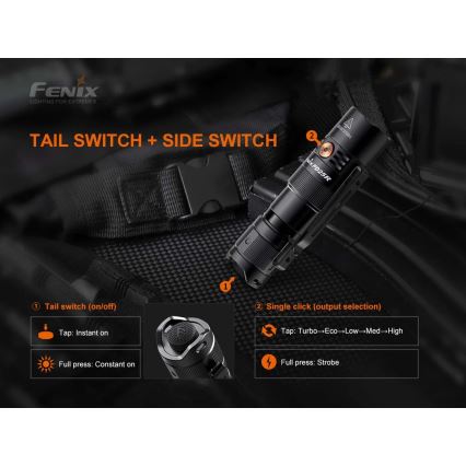 Fenix PD25R - LED Rechargeable flashlight LED/1xCR123A IP68 800 lm 70 h