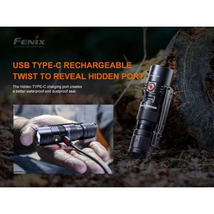 Fenix PD25R - LED Rechargeable flashlight LED/1xCR123A IP68 800 lm 70 h