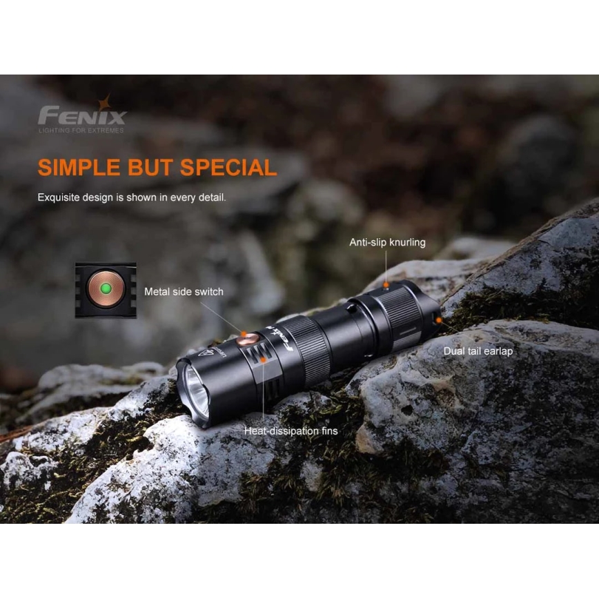 Fenix PD25R - LED Rechargeable flashlight LED/1xCR123A IP68 800 lm 70 h