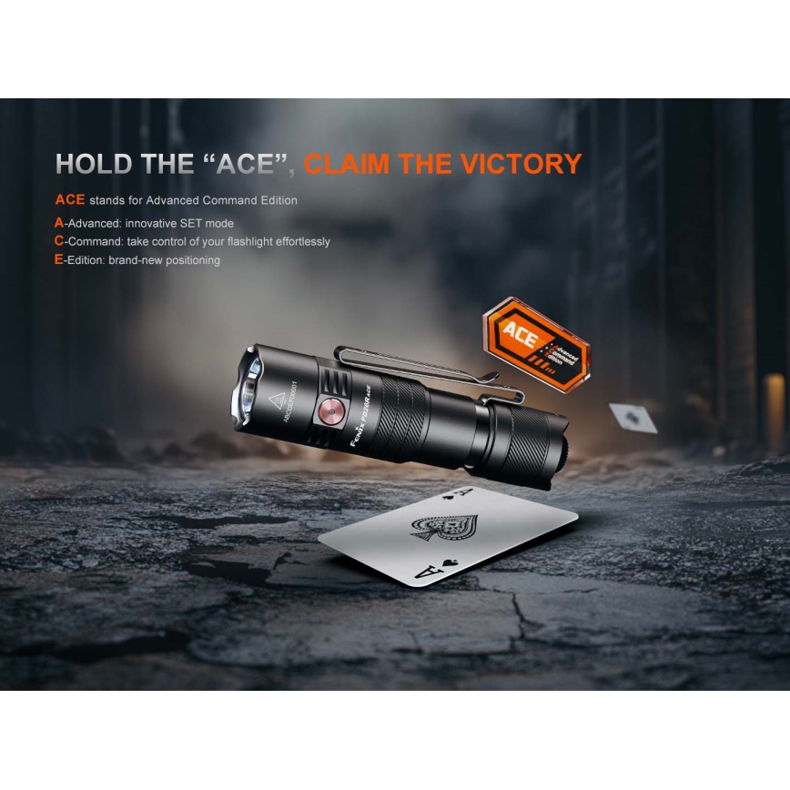 Fenix PD26RACE - Dimmable Rechargeable LED Flashlight LED/USB, 1600 mAh, IP68, 1300 lm, 556 h, black